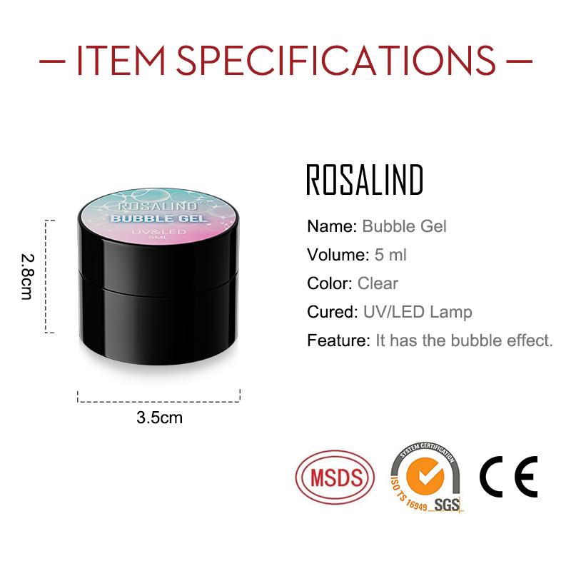 ROSALIND 5 ml Blase Gel Nagellack Punktierung Blase Dekorationen Nagel Gel Strass Kleber Für Nail art Dekorationen