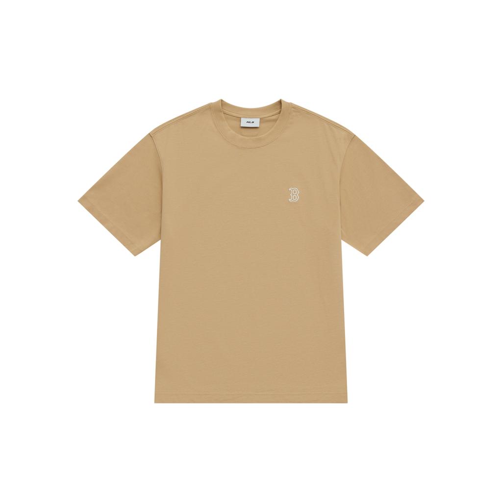 New MLB Boston Red Sox Basic Collection SS25 T Shirt Unisex Light Beige Yellow 3ATSB0253-43BGL