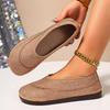 Women's Flats 2025 Summer New Round Toe Vintage Comfortable Slip On Casual Shoes Mesh Breathable Lightweight Sandals