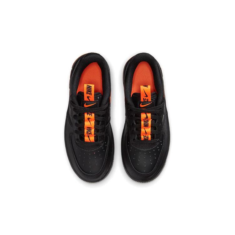 Nike Air Force 1 LV8 KSA Low top Skateboard Shoes Black Orange Children Aged 3 7 Years Old CT4681-001