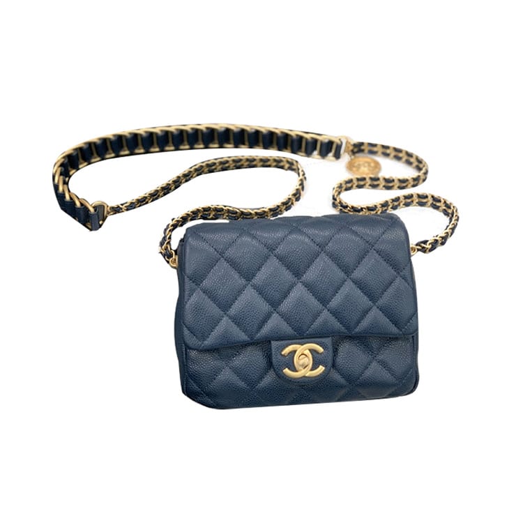 Chanel Classic Flap CF Gold Coin Collection Grain Embossed Calfskin Shoulder Bag, Crossbody Bag Small Women's AS2528-B06191-NC638