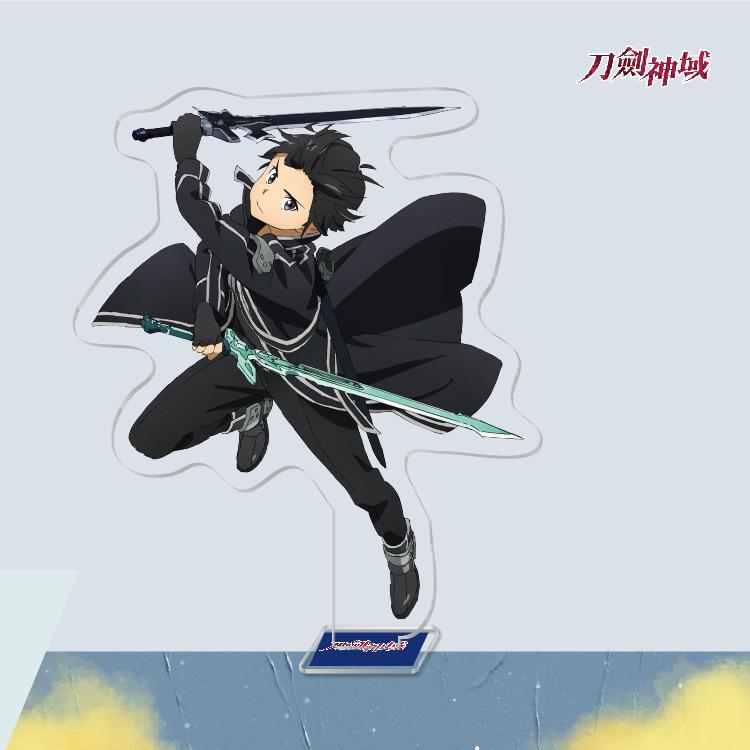 Anime Game Merchandise Sword Art Online Acrylic Stand Figures Kirito Asuna Sinon