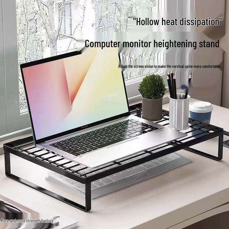 Laptop Cooling & Riser Stand - Hollowed-Out Barbecue Rack for Students