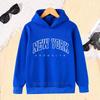 New York Pattern Print Children Hoodies Autumn Winter Girls Boys Casual Fashion Funny Long Sleeve Fleece Kids Sweatshirts
