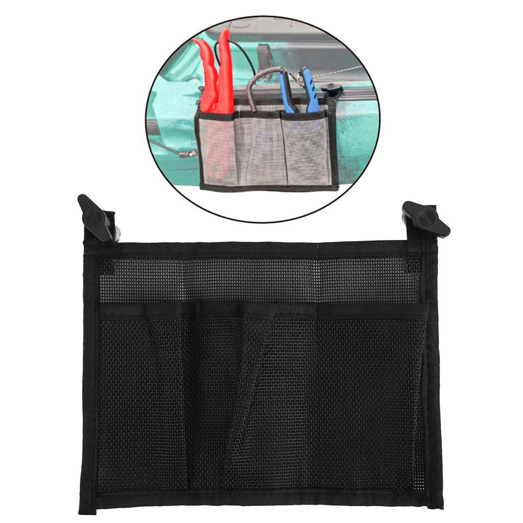 Kayak Canoe Mesh Storage Bag with 3 Pocket Mesh Pouches Fishing Boat Tackle Side Organizers Marine Boat Gear Storage Bag