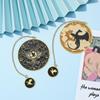 Fourth Wing Bookmark - Dragon Knight Story Gothic Round Metal Bookmark Book Accessories Pendant Dragon Bookmark Stationery