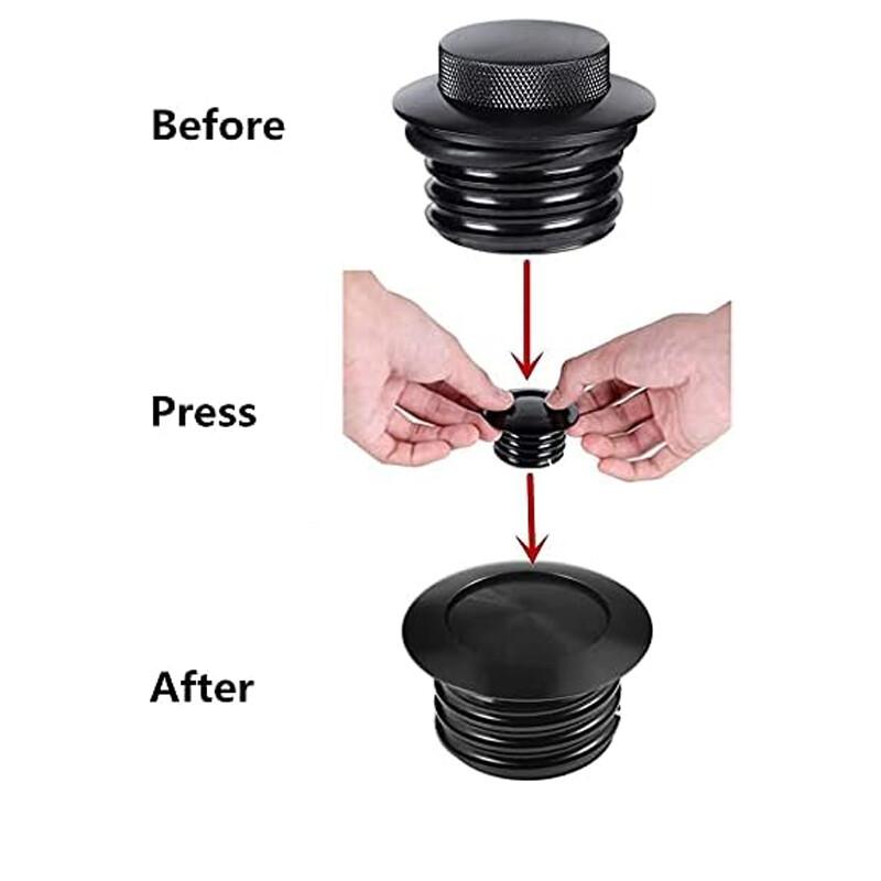 Motorcycle Fuel Tank Pop-Up Gas Cap Cover For Harley Dyna Super Glide CVO Softail Fat Bob FXFB FXFBS FLSTF FLFB Accessories Gas Tank Doors 4