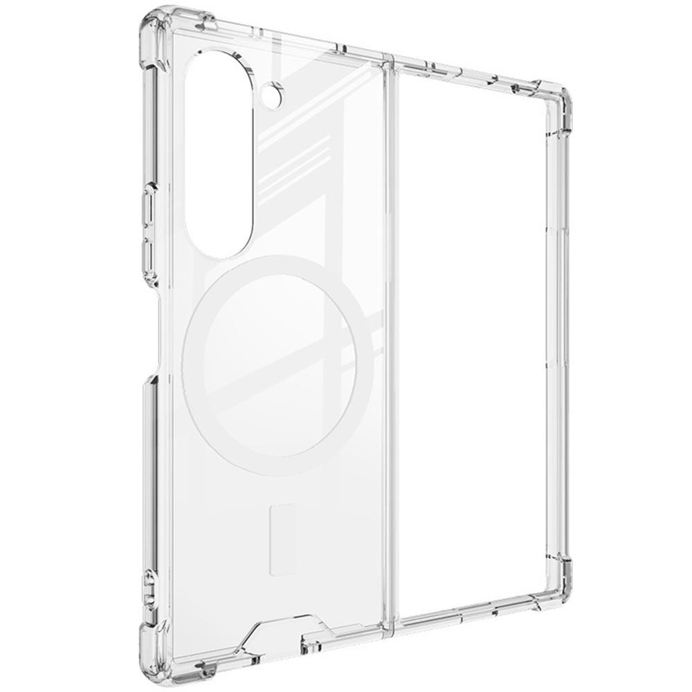 

IMAK For Samsung Galaxy Z Fold6 5G Clear Case Compatible with MagSafe Shockproof PC+TPU Phone Cover A