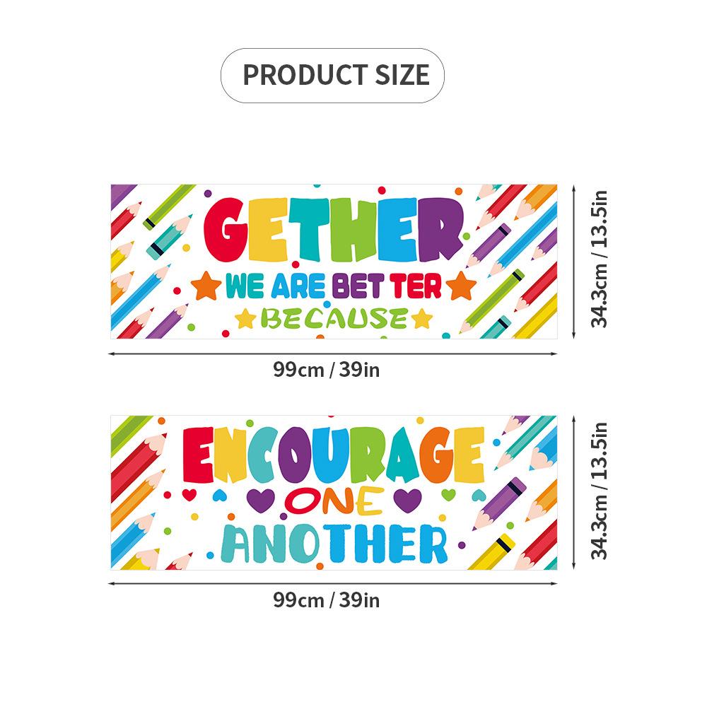 Welcome Back To School Banner Large Fabric Teacher Banner for Back To School Party Office Classroom Decor