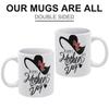 1pc 11oz White Ceramic Mug with Double-sided Funny Print, Lightweight Durable Cup for Coffee and Tea, Great Daily Gift for Friends and Office