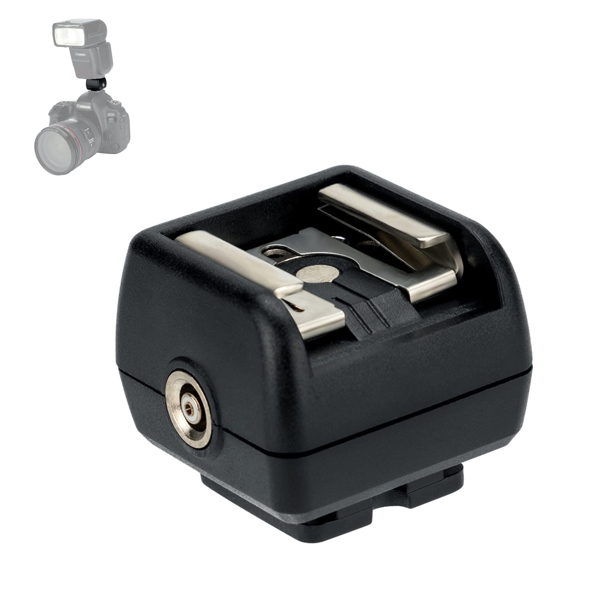 

JJC Hot Shoe PC Port Synchro Contact PC Type Synchro Cord Strobe Connectable Hot Shoe Adapter Camera Hot Shoe
