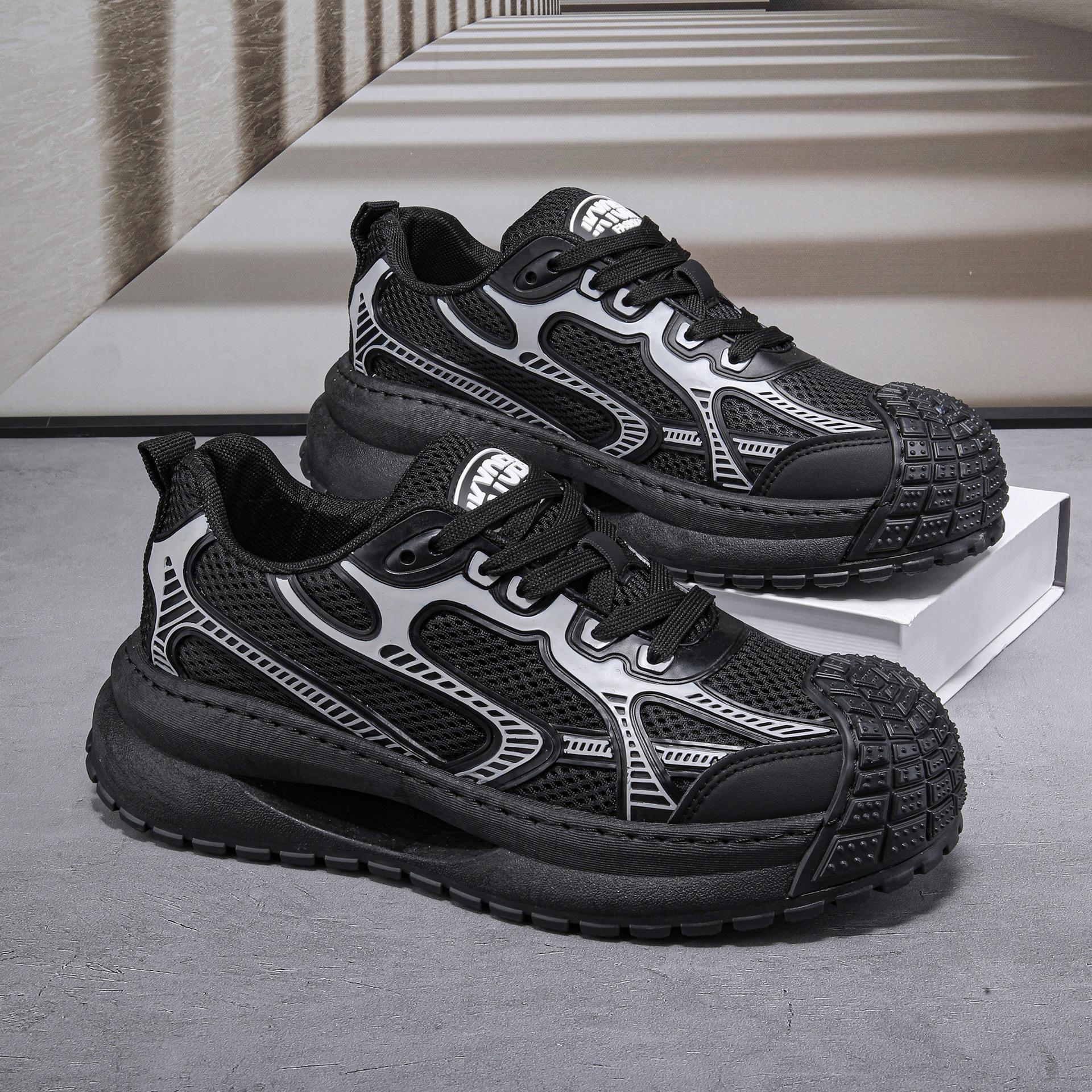 

2025 new men s shoes summer mesh breathable men s comfortable casual shoes platform versatile dad shoes sports men s shoes 39