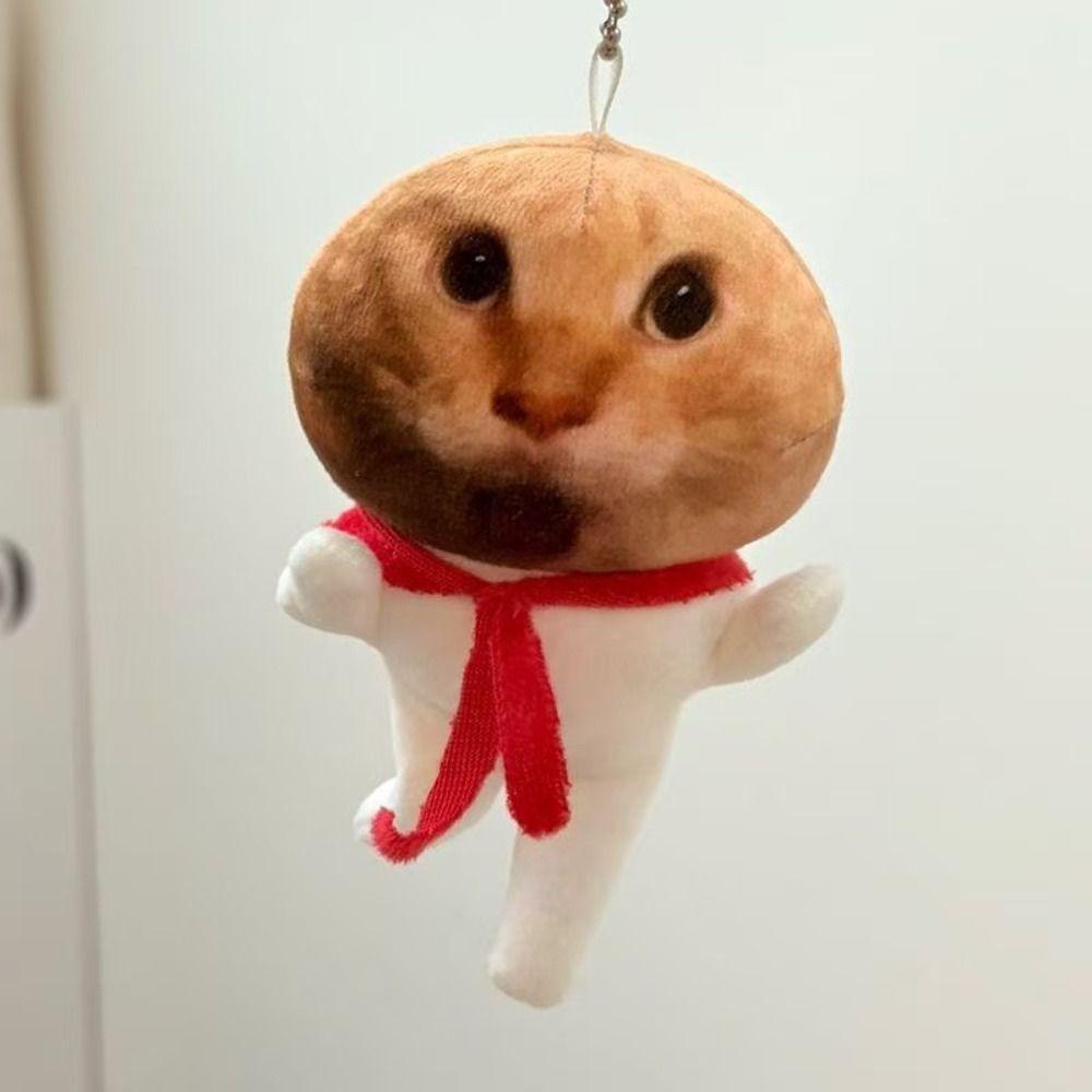 Abstract Design Ugly Cute Plushie Stuffed Animal Cat Keychain Alien Cat Plush Toy  For Gifts