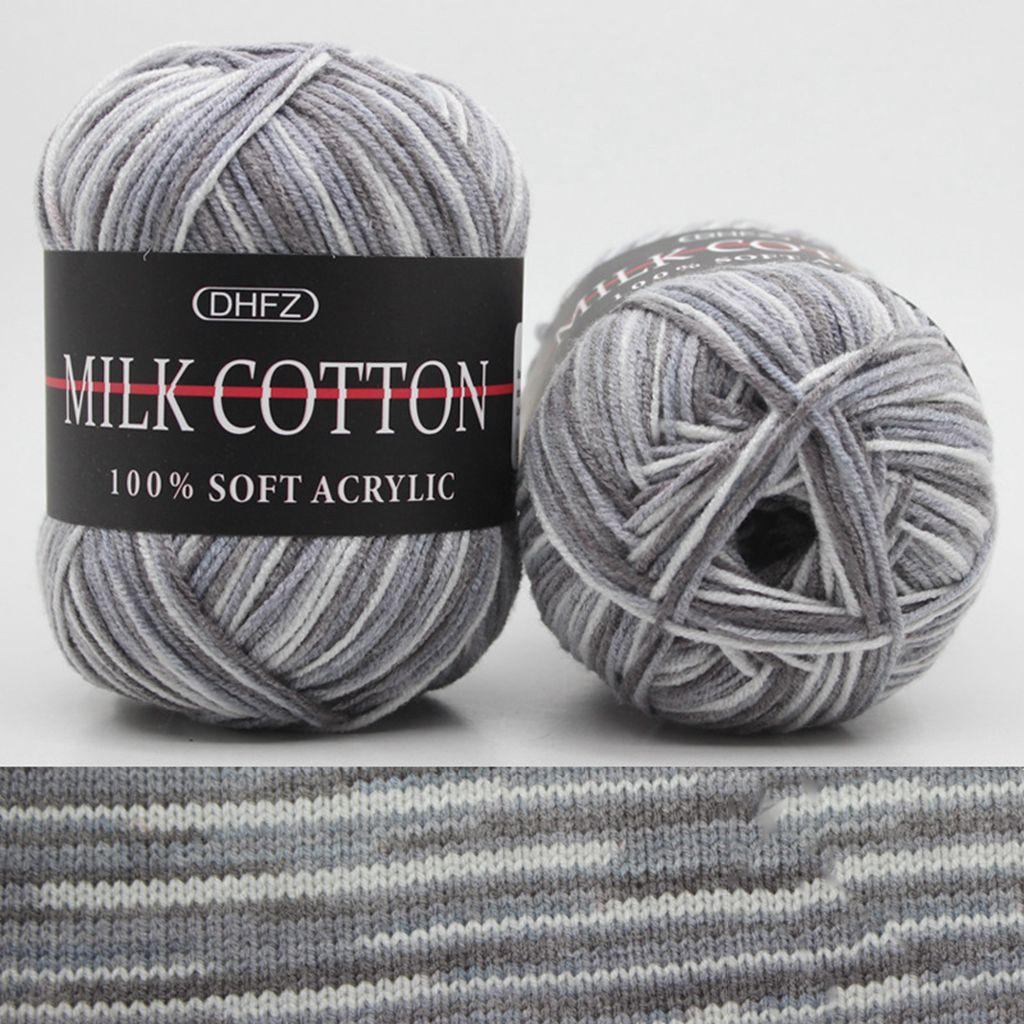 50g/roll Double Knitting DIY Crafts Warm Sewing Supplies Knitting Thread Knitted Yarn Milk Cotton