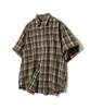 STANDARDERROR 87-Stan067 Vintage Forest Oversized Short Sleeve Tartan Check Shirt (Type A)