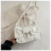 Trendy Bow Shoulder Bag for Women, Handbag, Casual Underarm Bag, Daily Commuting Bags, PU Leather, Banquet Bag, Business