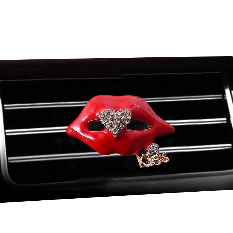 Alloy drilling lips modelling car Perfume clip air conditioner outlet air freshener in the automobile air freshener diffuser