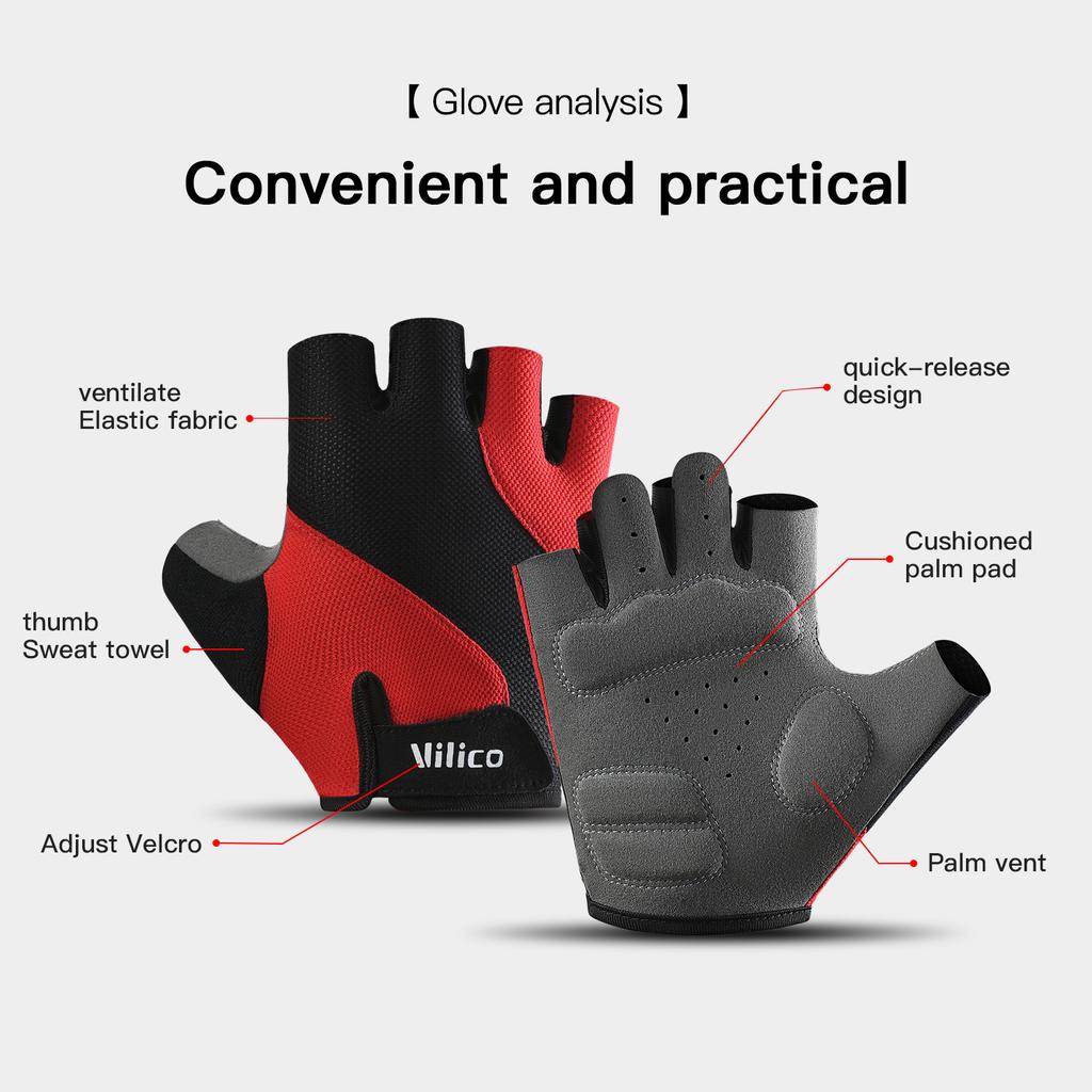 Summer Outdoor Sport Gloves Breathable Anti-slip Half Finger Cycling Bicycle Gloves Shockproof Fitness Sport Training Gloves