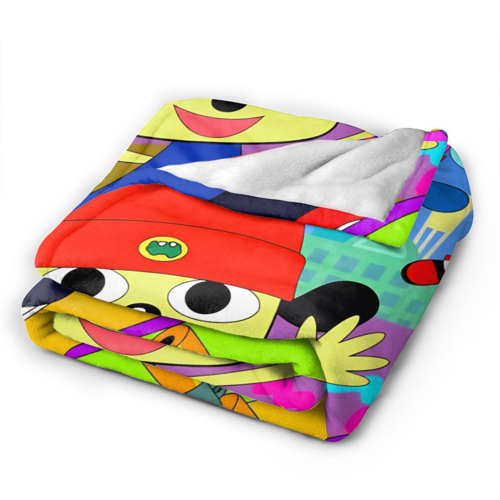 Parappas The Rappers Blankets Quality Super Warm Throw Blanket Winter Airplane Travel Couch Chair Funny Bedspread