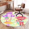 Custom Name Jelly Jamm Printed Round Rug Carpet Chair Rug Area Rug Entryway Doormats,for Office Chair Living Room Bedroom Kitchen Room.