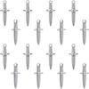 304 Stainless Steel Pendants Dagger Stainless Steel Color 24x9x3.5mm Hole: 1.6mm 16pcs/box