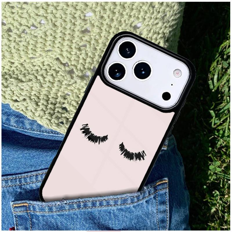 Eyes Eyelash Aesthetic phone case cover Compatible with for IPhone 17air 16e 15 14 13 12 11Pro Max 17 Air