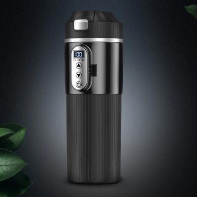 500ml Auto-Heizbecher Edelstahl-Heizbecher Digitales LCD-Display Thermosbecher Tragbare Elektrische Kanne Temperatur Einstellbar