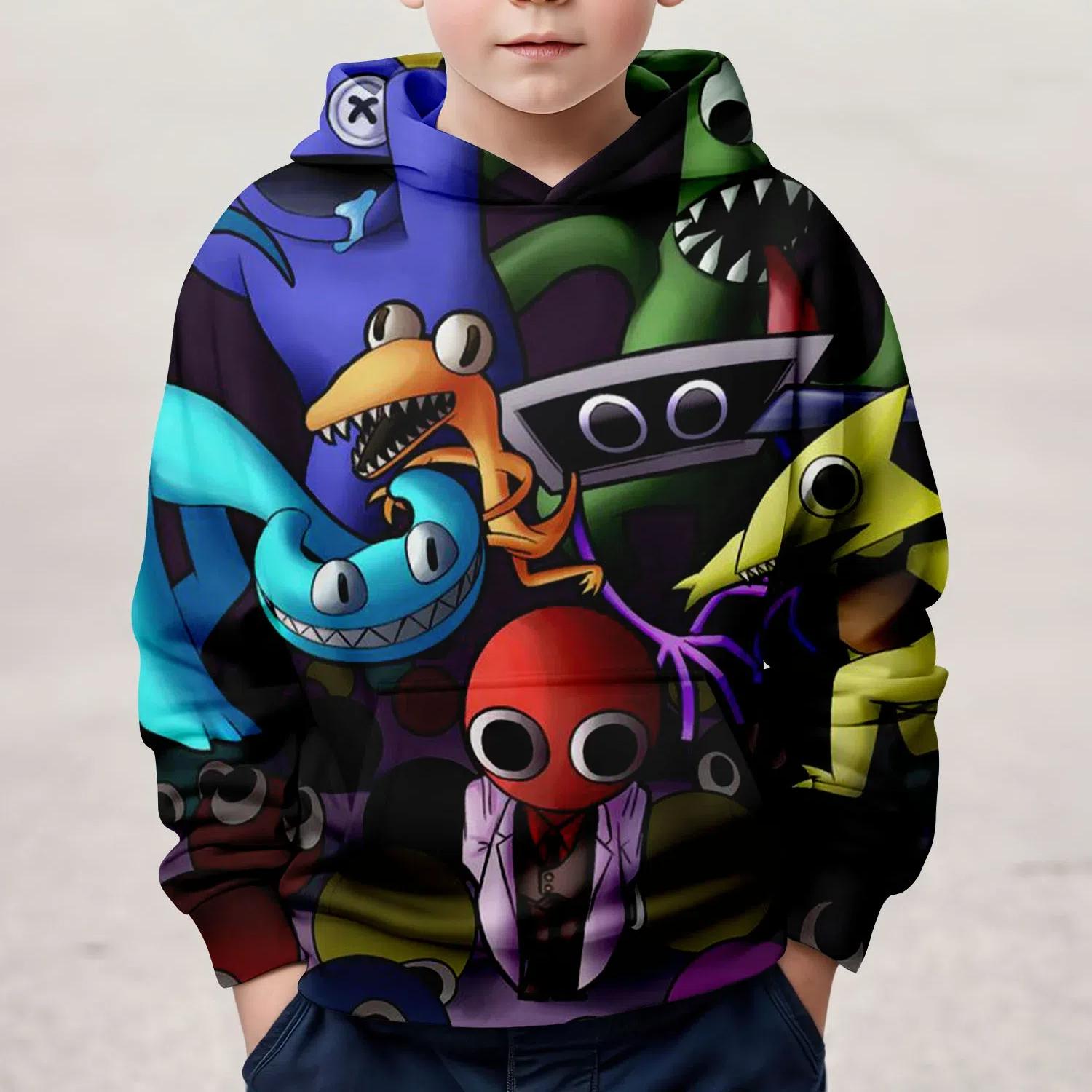 

3D-печать Poppy s Play Time Hoodies Детская бутиковая одежда 2024 Весенняя толстовка с капюшоном для отдыха Детская одежда Осенняя детская толстовка 130CM