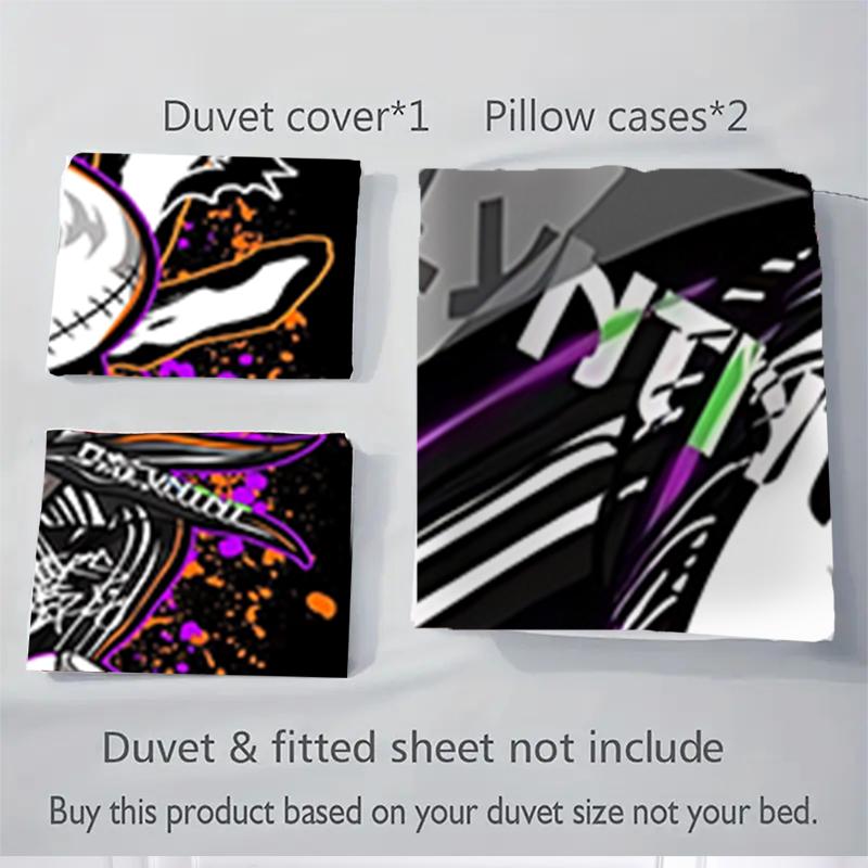 3Pcs Nightmare Before Christmas Art Bedding Sets For All Sizes New 3D Printed Bed Cover Comforter Duvet Cover Pillowcase Bedroom Decoration
