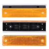 2PCS Rectangle Reflective Sign Road Stud Marker for Highway Traffic Warning Facilities(YellowWhite )