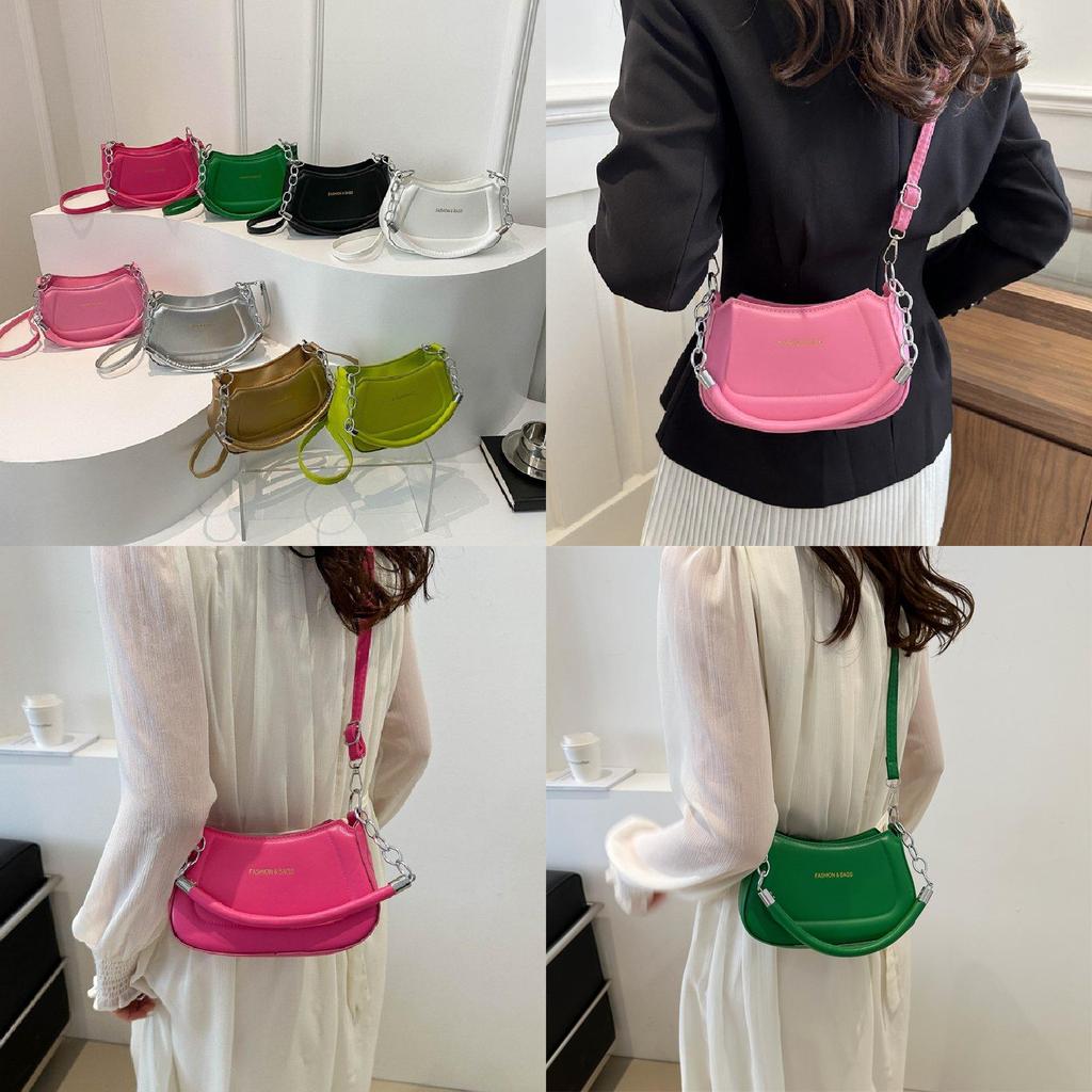 Stylish Medium Square Pu Leather Shoulder Bag Multiple Colors For Commuting