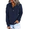 Women S Long Sleeve Loose Casual Hooded Sweatshirt With Drawstring Pockets