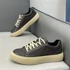 Chaussures en cuir souple nouvelle collection automne Chaussures à semelle plate style britannique Lisses Tendance Sport et loisirs xs