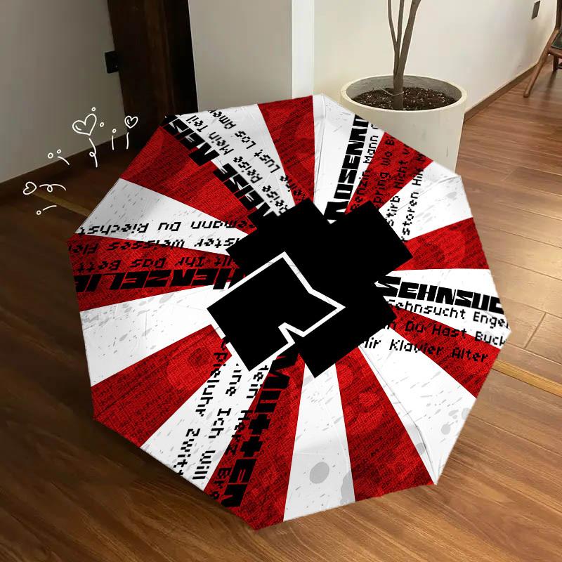 1pc Rammstein Themed High-quality Umbrella,Automatic Opening and Closing Umbrella,Multi-functional Umbrella G0811008