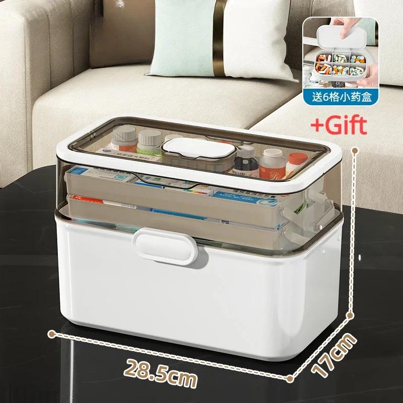 Household Medicine Box Large-capacity Medicine Multi-layer Sorting Storage Box Portable Storage Box for Groceries new