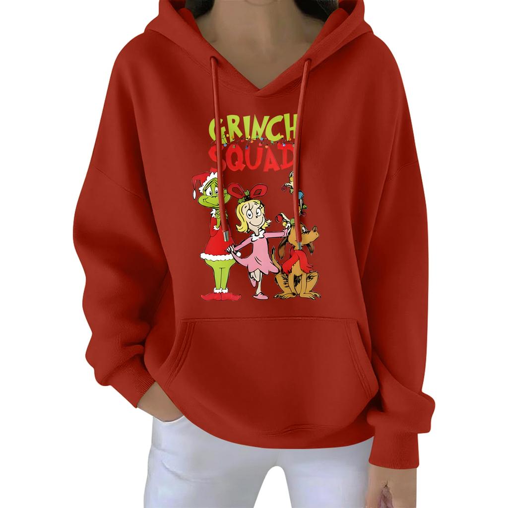 Women's Christmas  Hoodie Funny Cute Christmas Holiday Sweatshirt Pullover