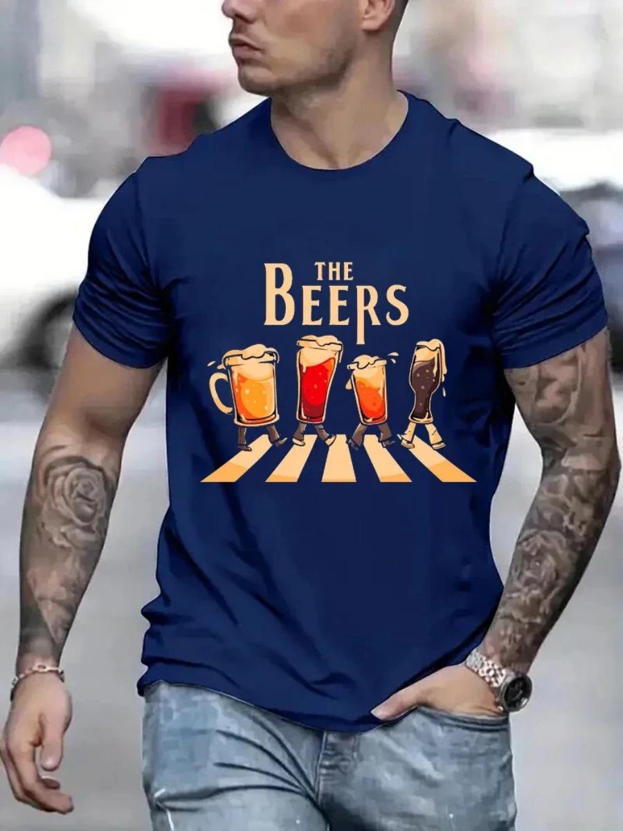 

The Beers 3D Printed Men Tee Shirts Breathable Tops Street Fashion T-shirt Mens Casual Summer T Shirts Fashion Men T Shirts 2XL