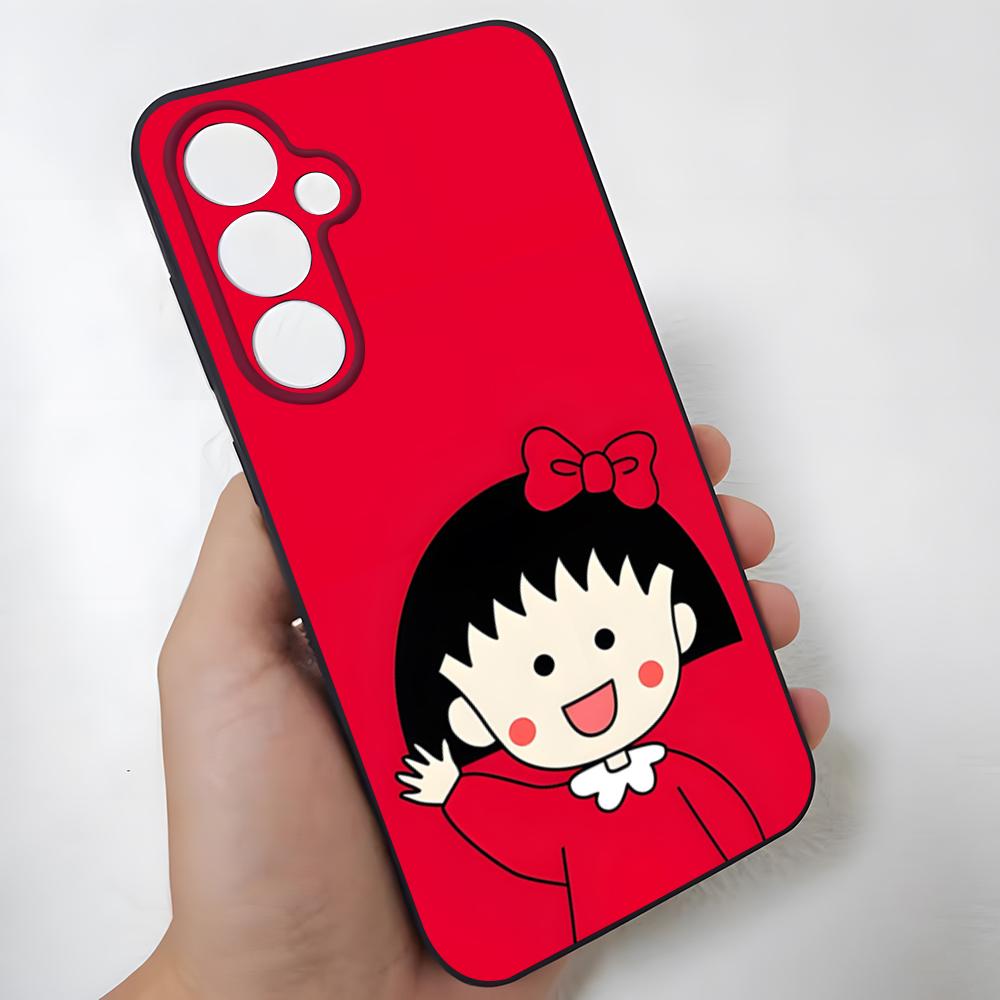 Chibi Maruko-chan Phone Case For Samsung S26 Ultra S25 Edge Ultra S23 S22 S21 S20 Ultra Plus S24 Fe Glass Cover