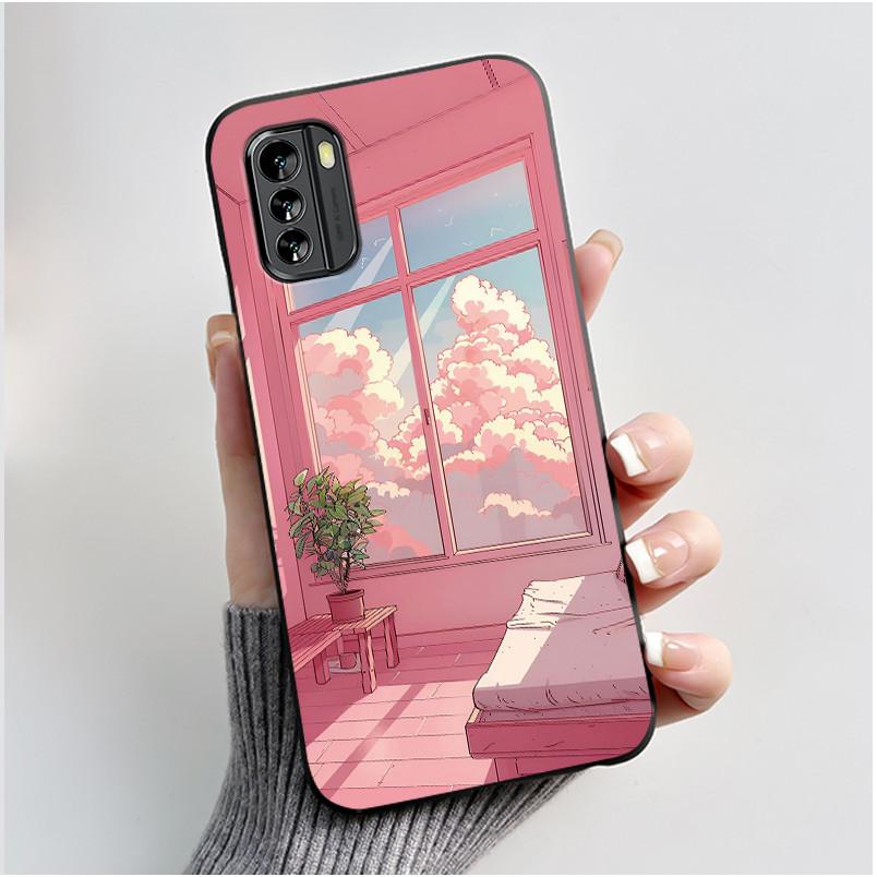Popular Cartoon Black Case For Nokia G60 5G Cute Puppy Flying In The Sky Pattern Shell For Nokia G100 Anti-scratch Soft Casing