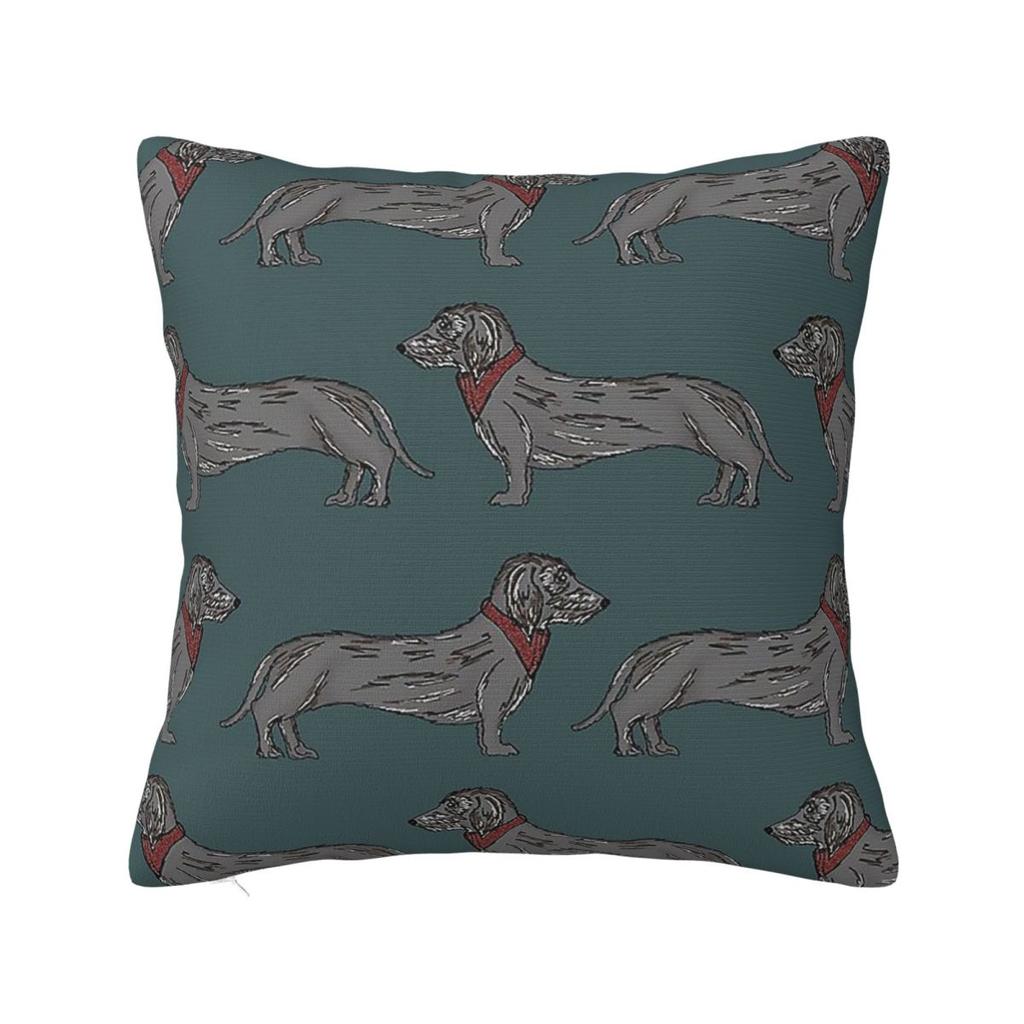 Dachshund Pillow Cases Gift for Animal Dog Lover Cushion Covers Awesome Polyester Decorative Pillowcase for Home 18x18