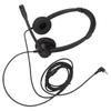 2.5mm Office Headset Dual Ear Telephone Headphone with Noise Cancelling Microphone for Phone Sales H