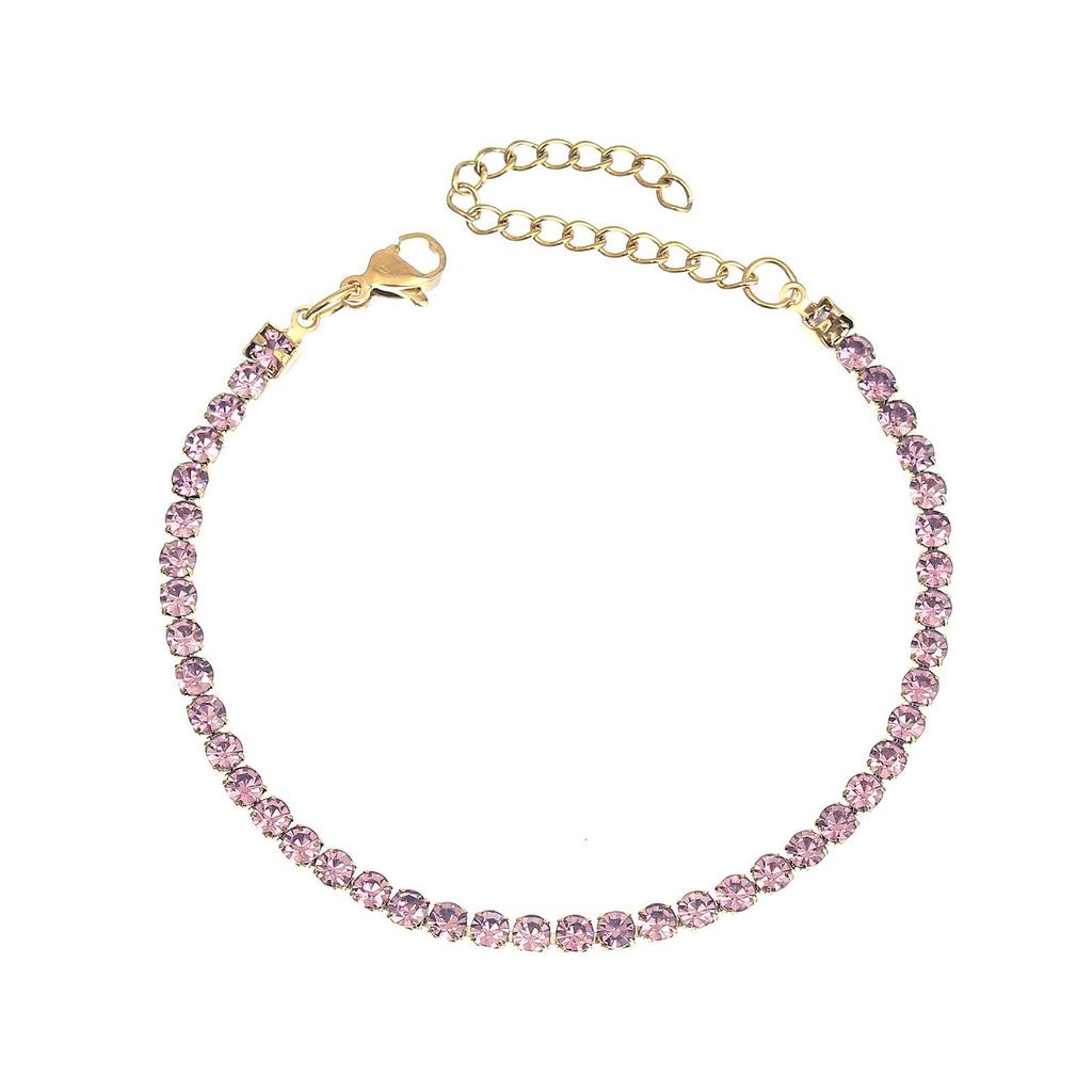 Rozsdamentes acél többsoros gyémánt cirkónia karkötő férfiaknak és nőknek