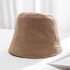 Plush Fisherman Cap Suede Wool Basin Sun Cap Outdoor Bucket Hat  for Women