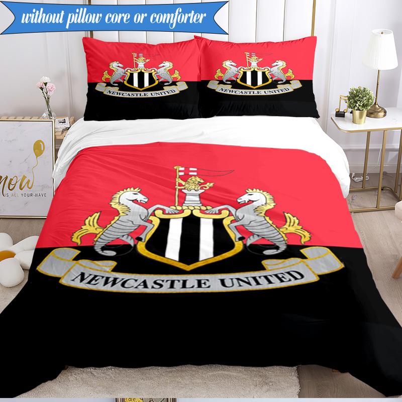 3-delige Zachte Beddengoedset met United Crest Print, Inclusief 1 Dekbedovertrek En 2 Kussenslopen Perfect voor Slaapkamer, Studentenkamer, Fan cadeau