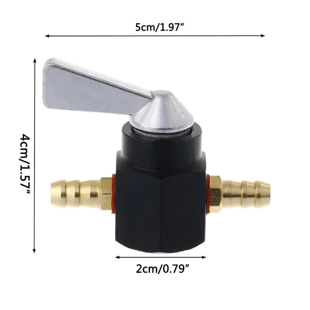 GAOHOU Inline Fuel Tap Switch for Motorcycle Fuel Cock 8mm Inline Fuel Tap CNC