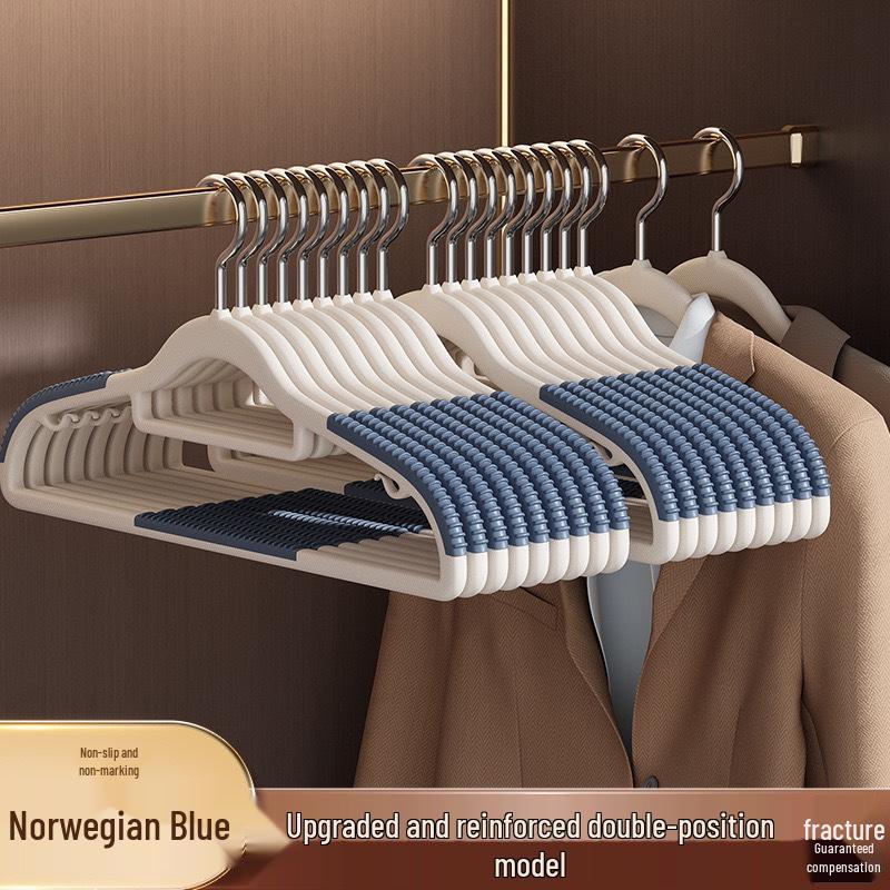 Compact Non-Slip Clothes Hanger - Space-Saving, No-Trace, Anti-Shoulder Bump Drying Rack.