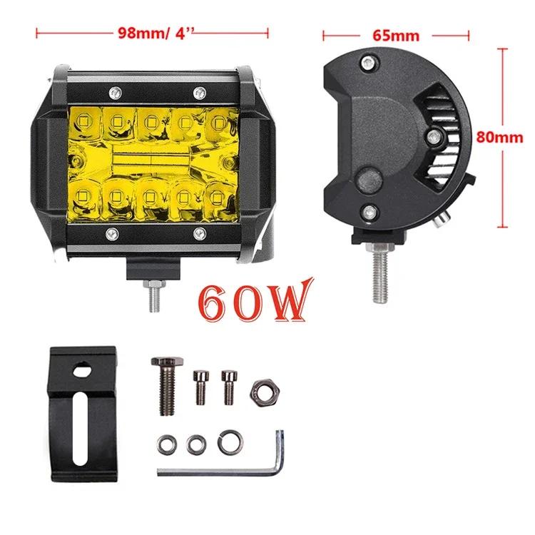 

Янтарный светодиодный фонарь 20 18 15 12 7 точечный прожектор комбинированный светодиодный рабочий фонарь желтый внедорожный противотуманный фонарь фары для седельного тягача