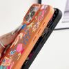 For iPhone 17 Pro Max Case Luxury Cartoon Vacation Painting Leather Texture Silicone Cover For iPhone 16 Pro Max 15 14 13 12 11 16E Air