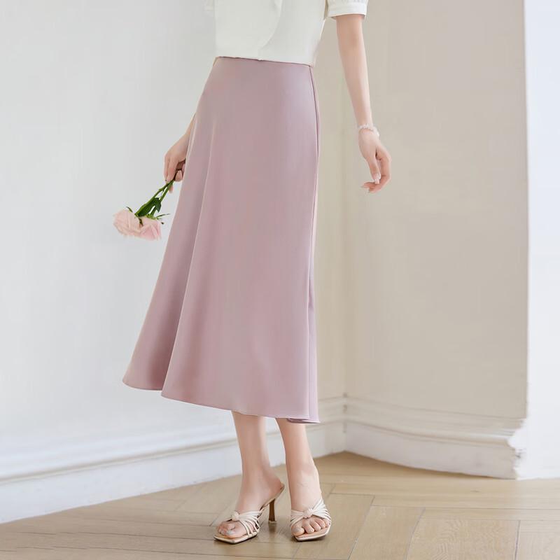 Women's High-Waist Slit A-Line Midi Skirt