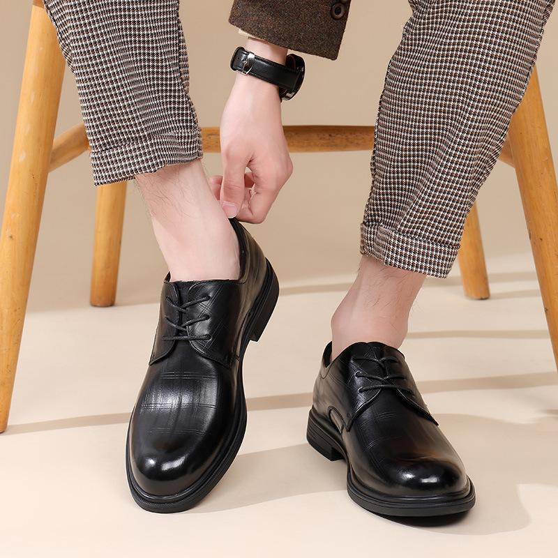 Leather shoes men's leather suit business high-end wedding shoes first layer cowhide dress British style men's shoes versatile spring new models